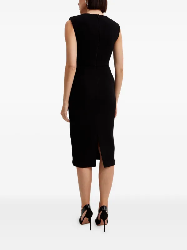 Roland Mouret Asymmetric-neck Open-shoulder Mini Dress - Black