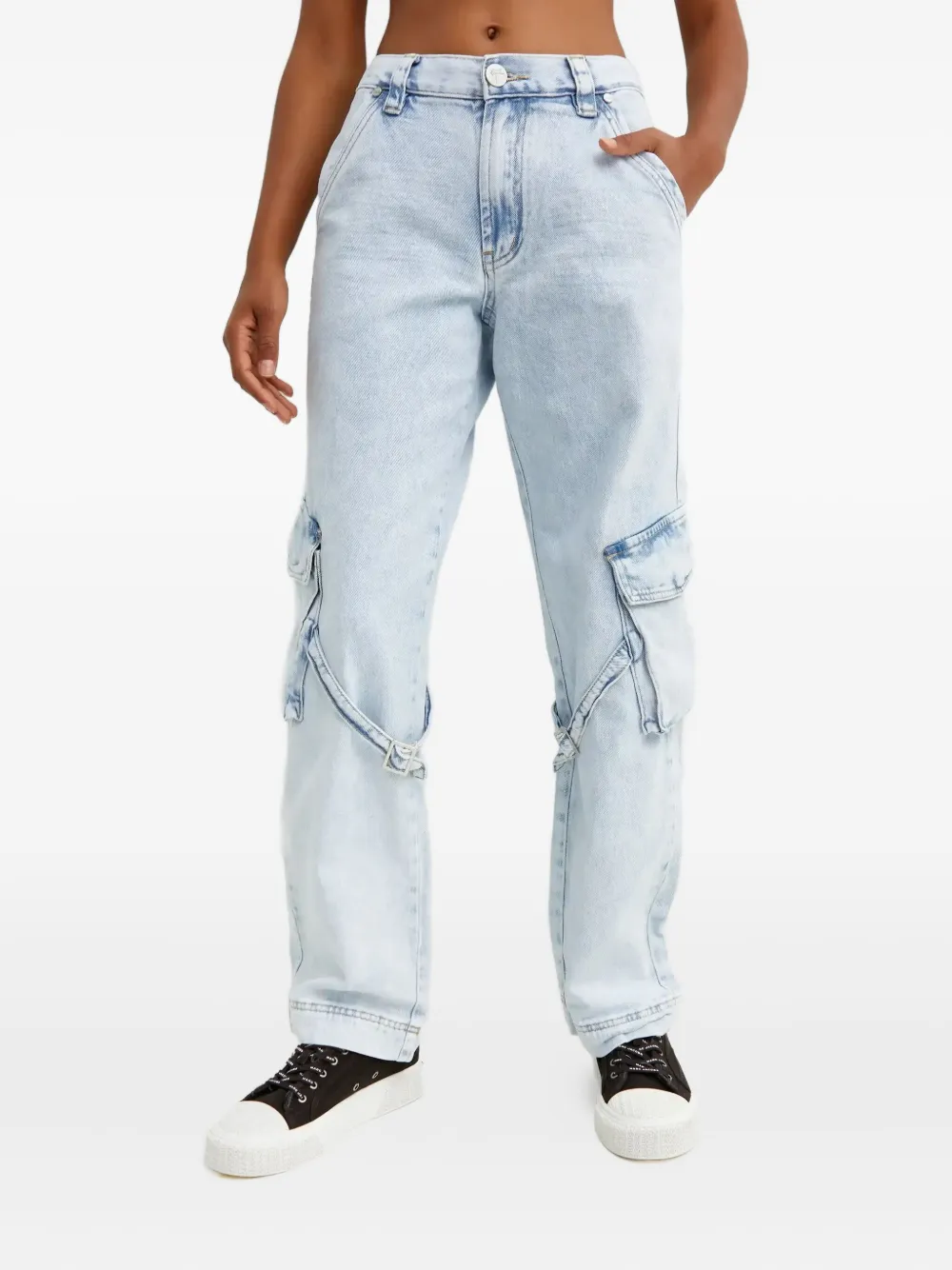 One Teaspoon Cargo-pocket Jeans In Blue