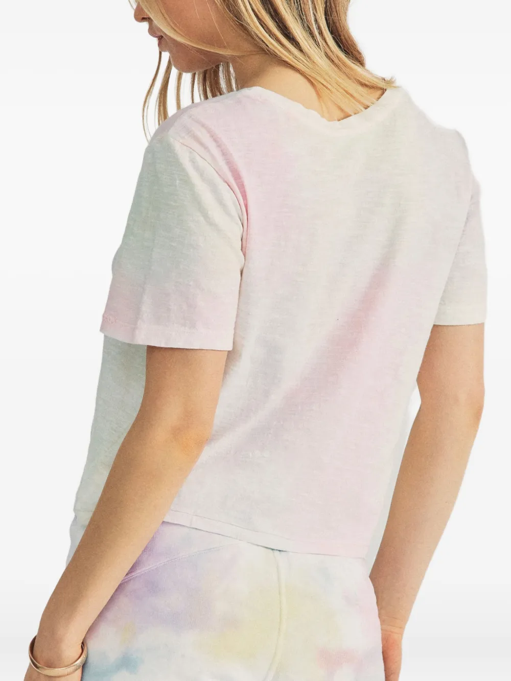 LoveShackFancy T-shirt met tie-dye print Wit