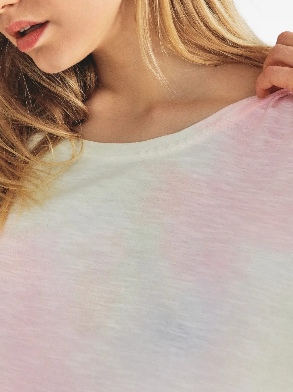 LoveShackFancy T-shirt met tie-dye print Wit