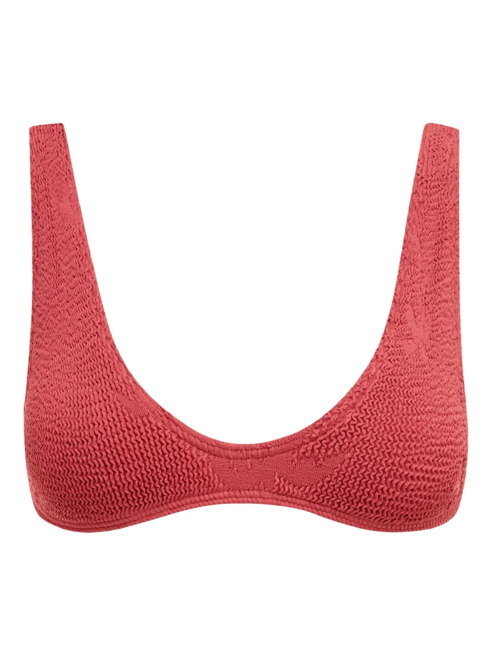 Bond-eye palm-print scout bikini top | Red | Image 1