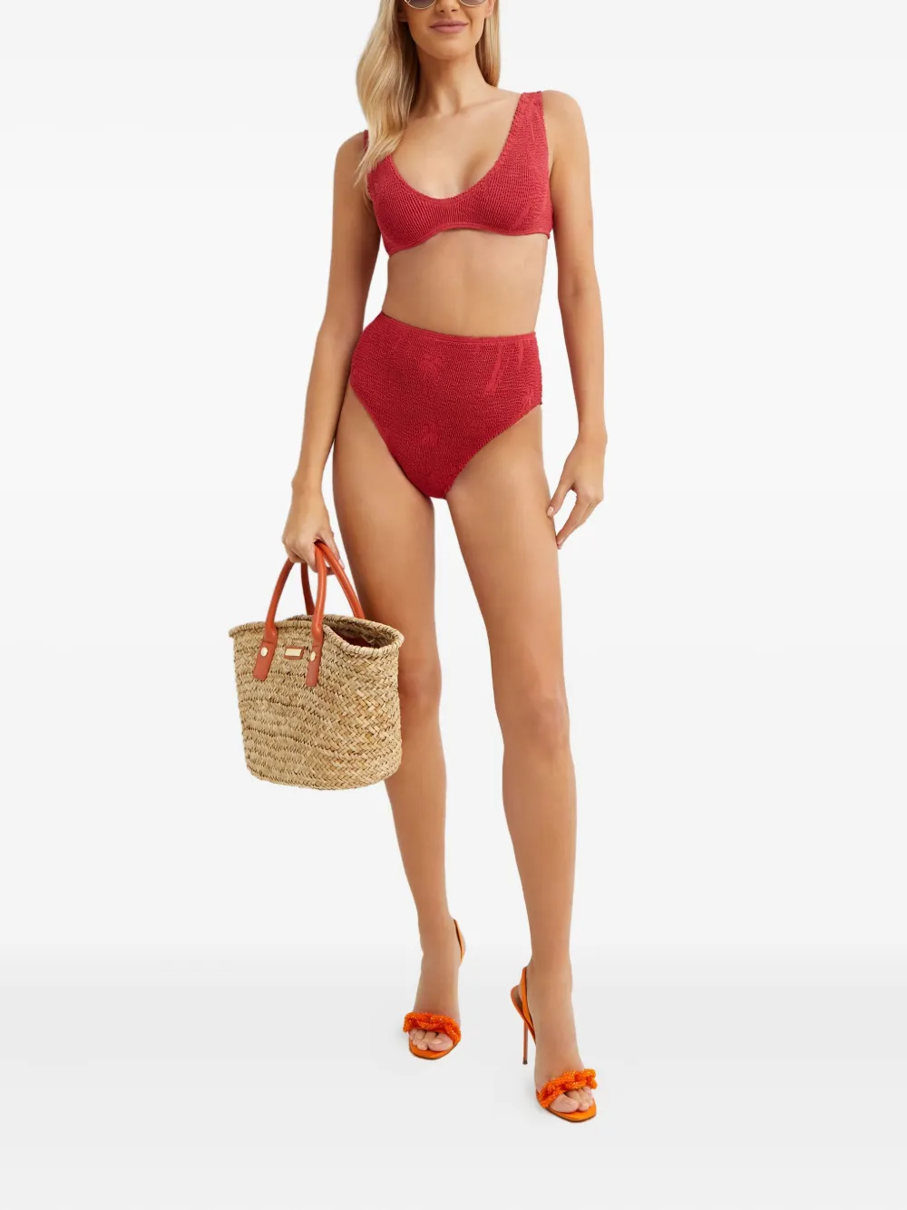 Bond-eye Scout bikinitop met palmprint Rood