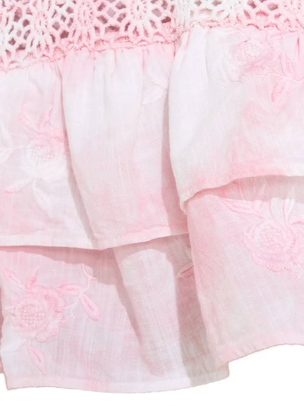 LoveShackFancy Rilo mini-rok met ruches Roze