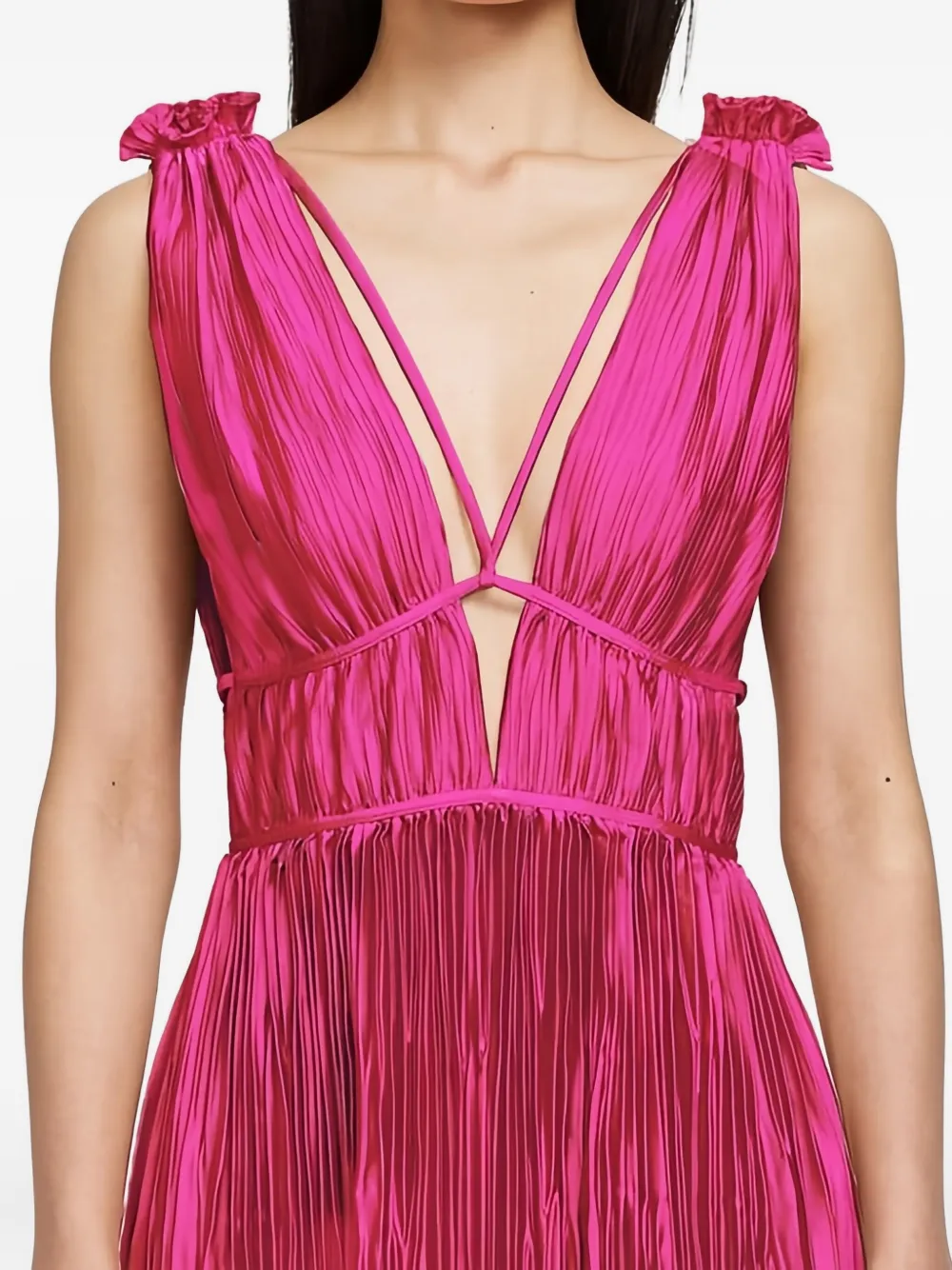 Simkhai Ostara geplooide maxi-jurk Roze