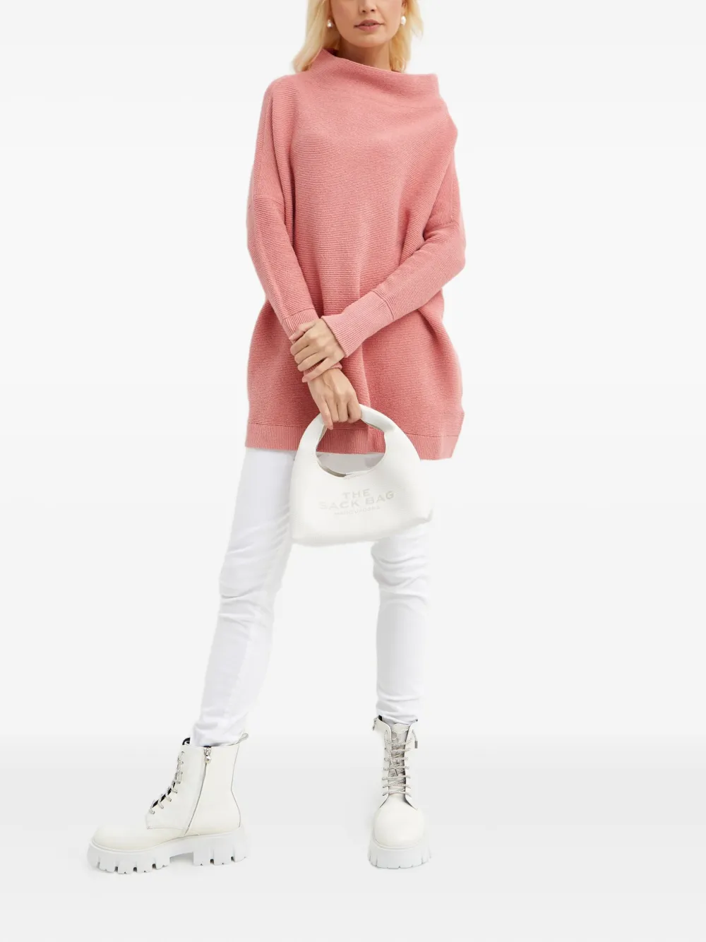 Free People Geribbelde top Roze