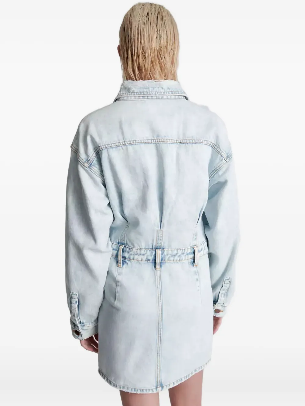 One Teaspoon Malibu Florence gerafelde mini-jurk Blauw