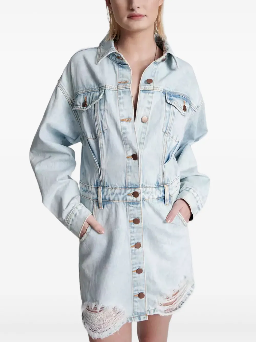 One Teaspoon robe Malibu Florence à effet usé | bleu | Image 1