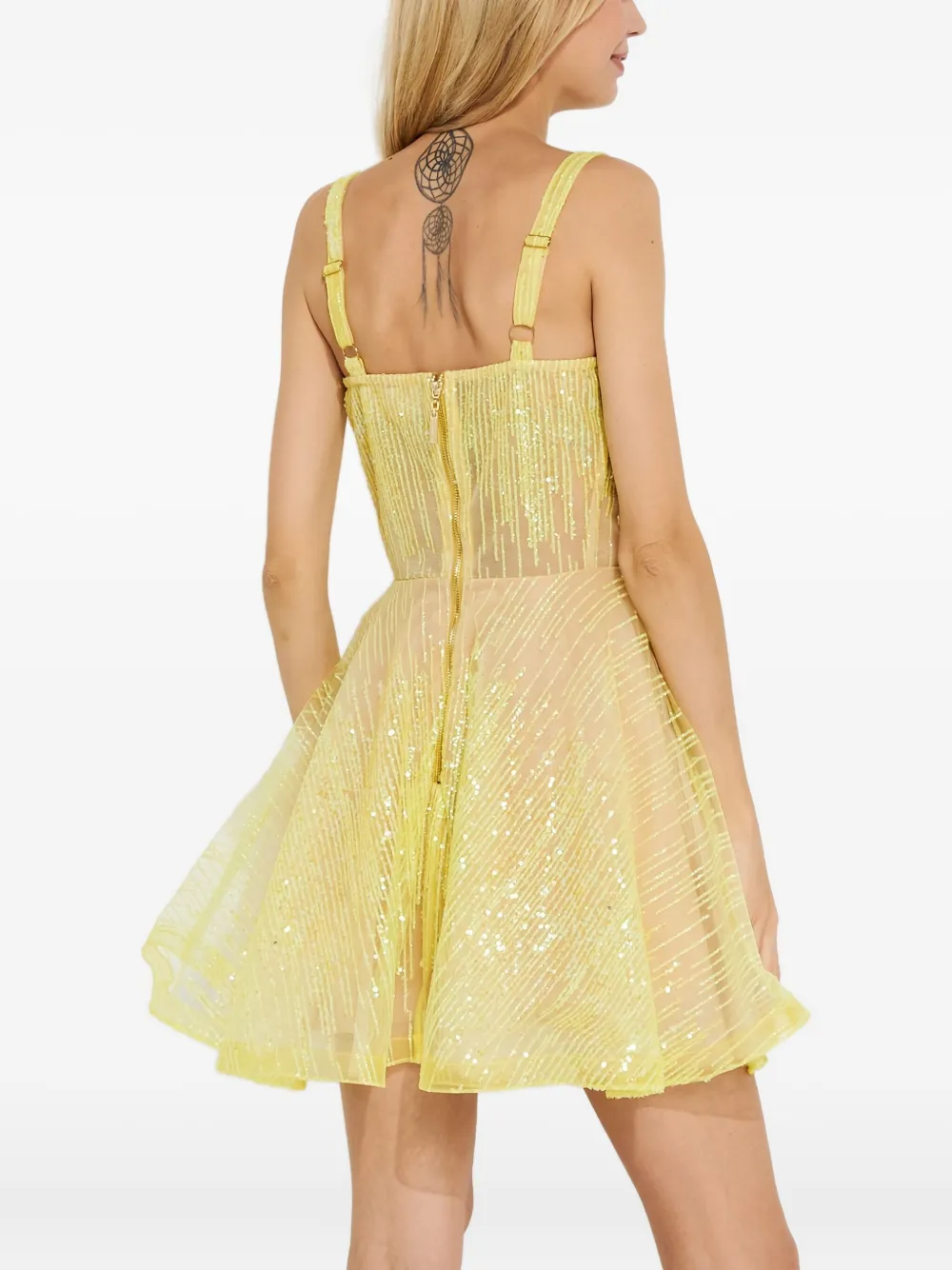 Bronx and Banco Mademouselle mini-jurk met pailletten Geel