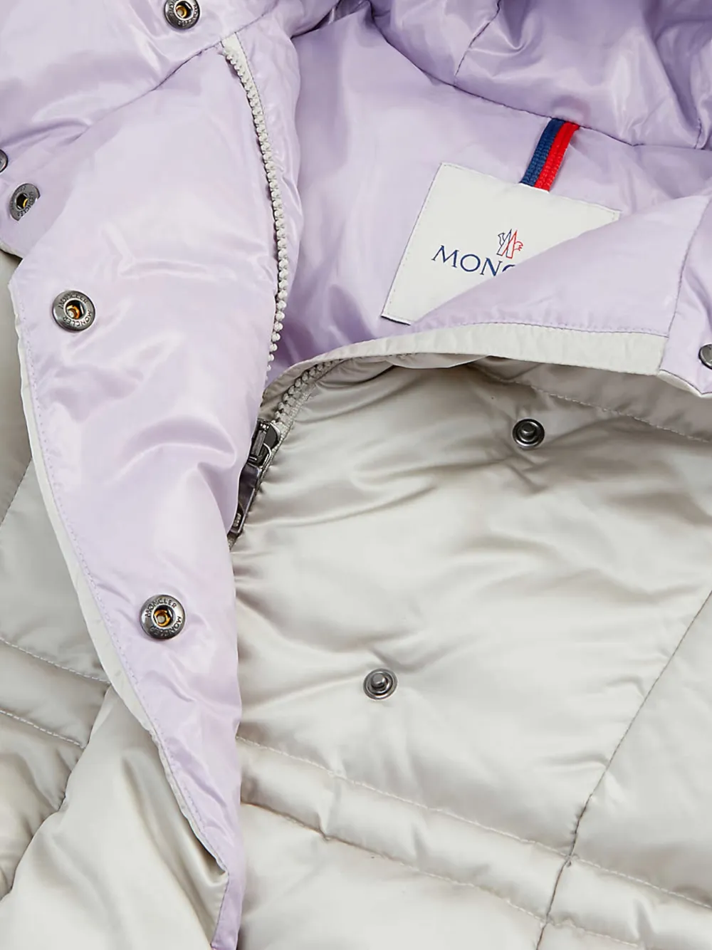 Moncler Enfant Katrin gewatteerde jas met capuchon Beige