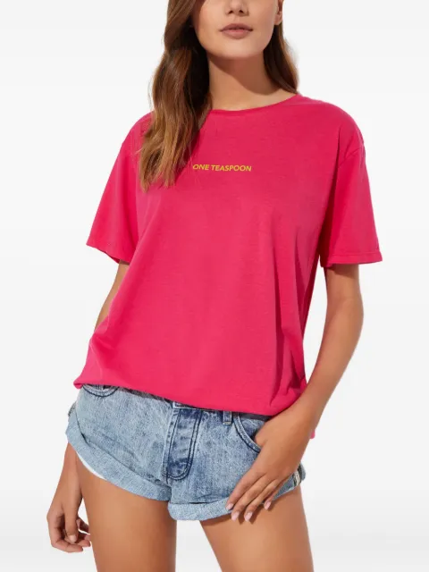 One Teaspoon playera estampado con cuello redondo