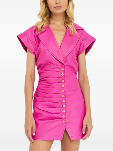 Retrofête Gia collared ruched dress