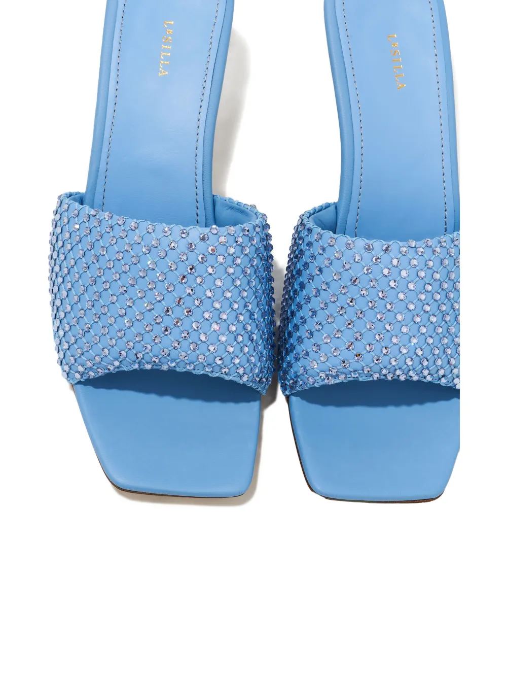 Le Silla 75mm Crystal-embellished Sandals In Blue