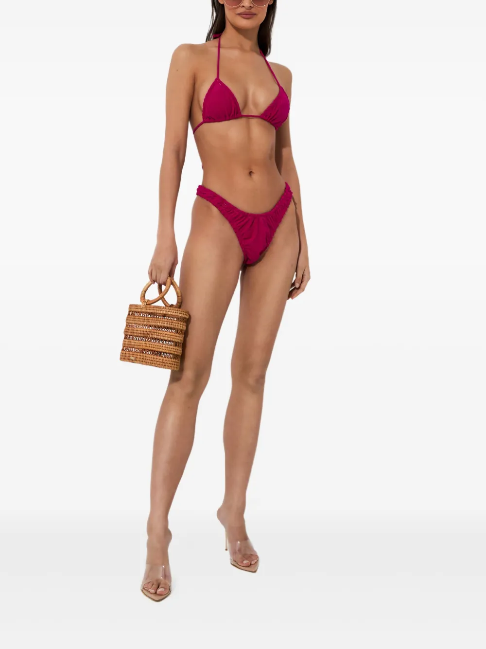 Reina Olga Guia triangel bikini met strik Roze