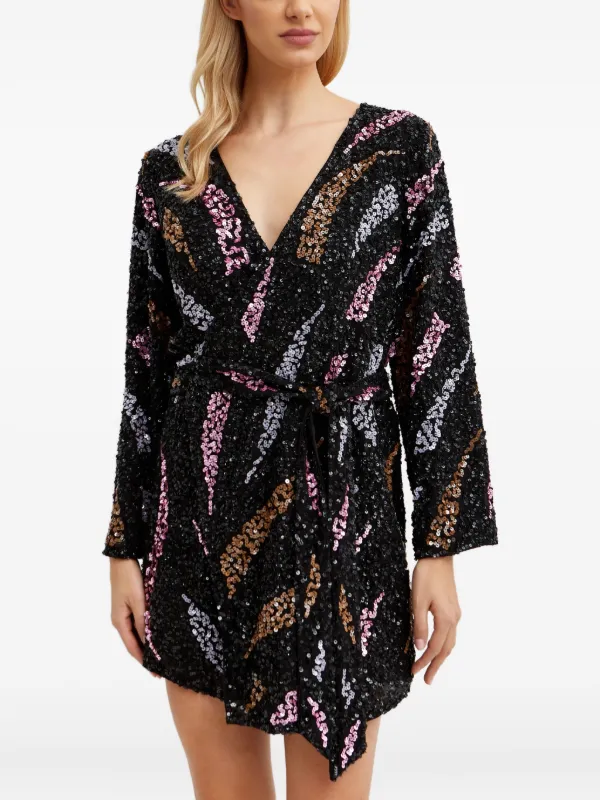 One Teaspoon Delusion Hand Beaded Wrap Dress