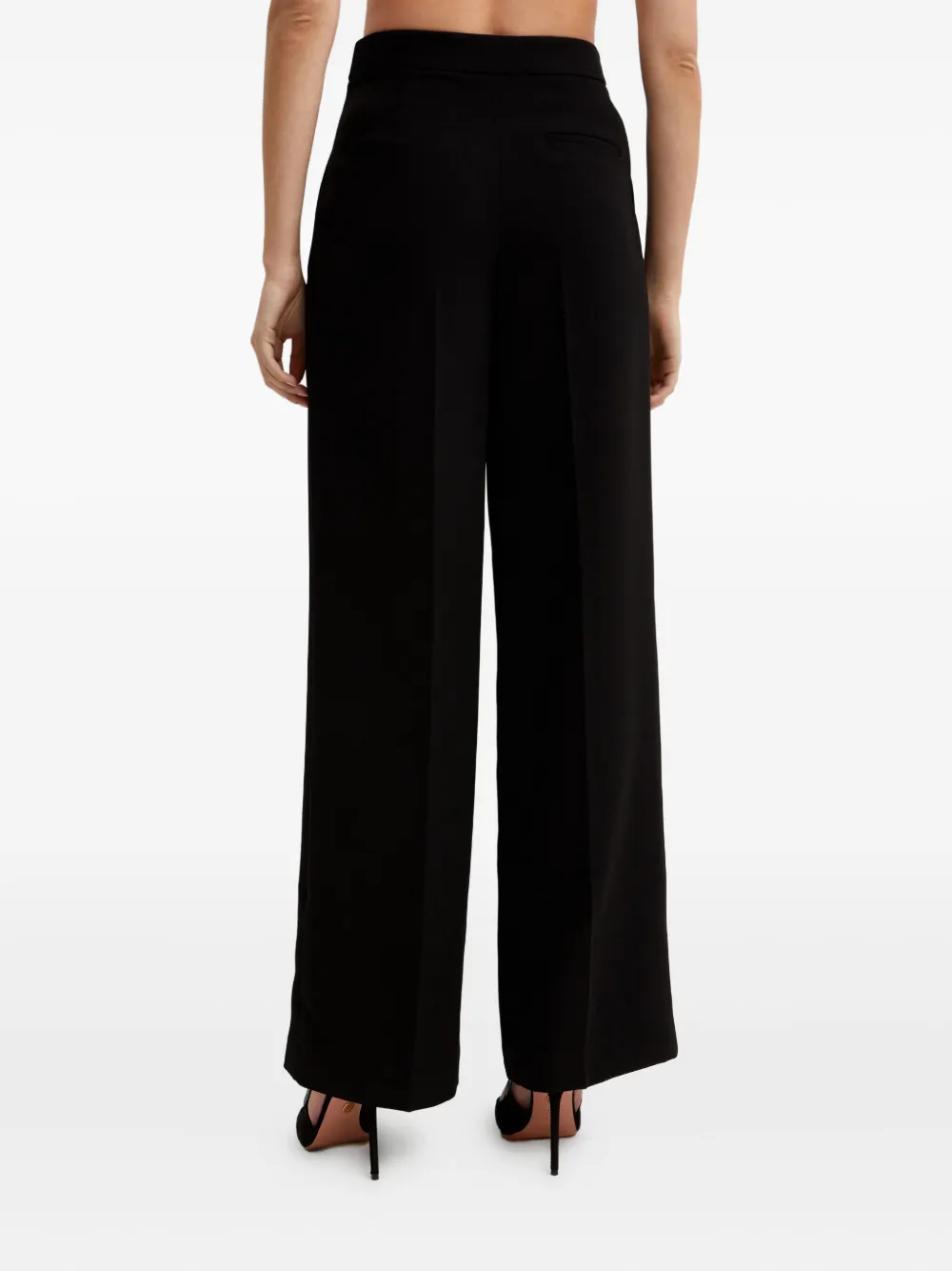 Roland Mouret Pressed-crease Trousers In Black