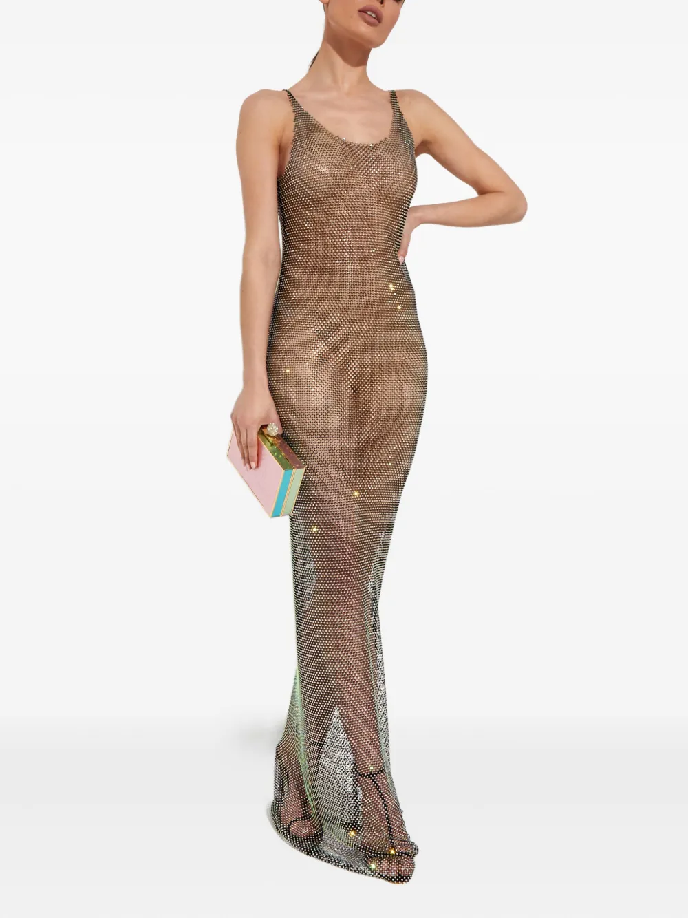 Santa Brands Sydney crystal-embellishment maxi dress - Zwart