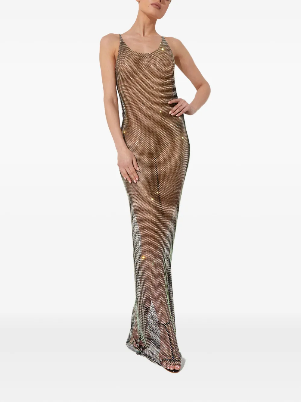 Santa Brands Sydney crystal-embellishment maxi dress - Nero