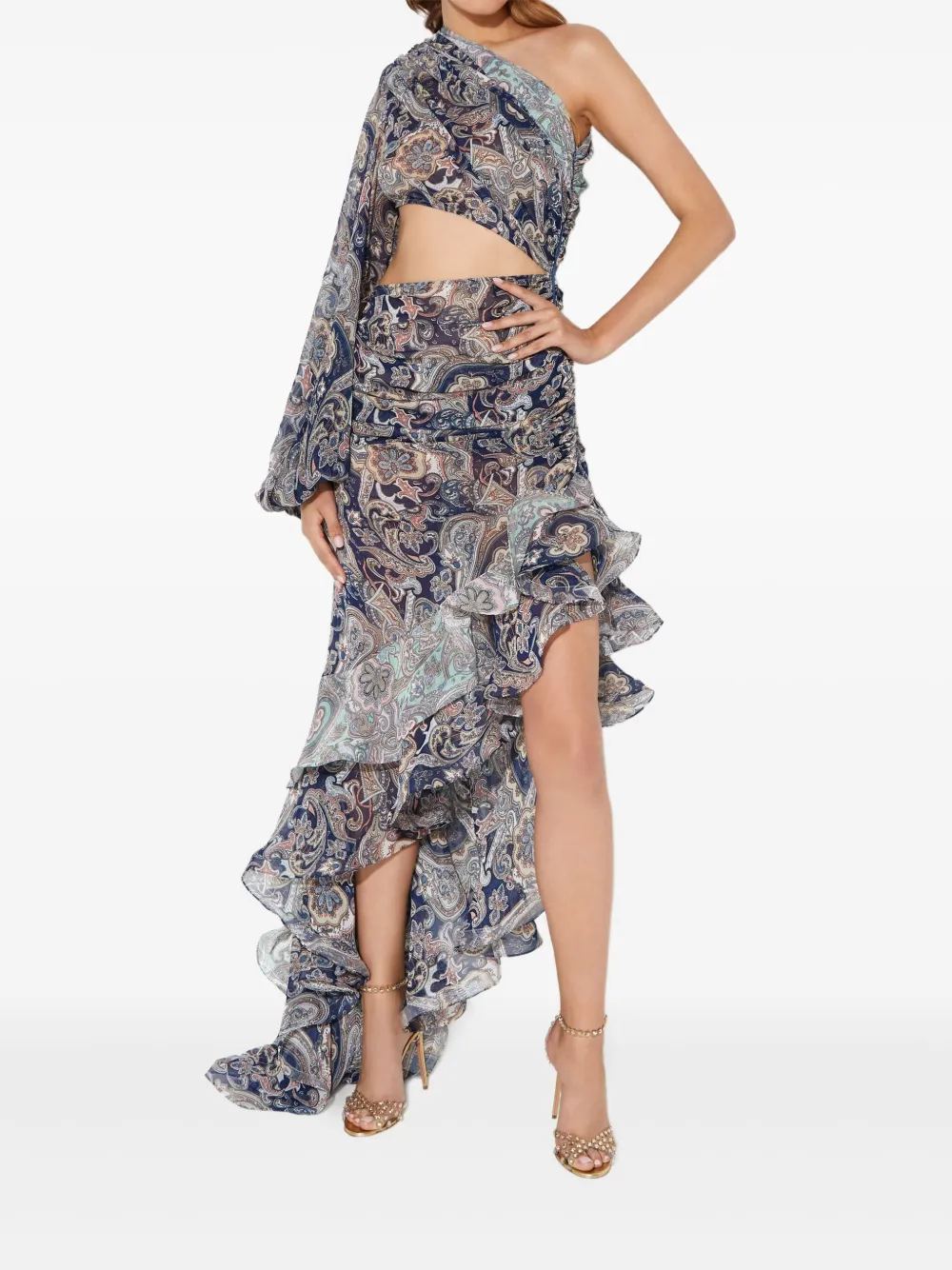 Bronx and Banco Sara ドレープ ドレス - ブルー Bronx and Banco Sara ドレープ ドレス - ブルー