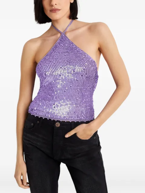 Retrofête sequin halterneck top