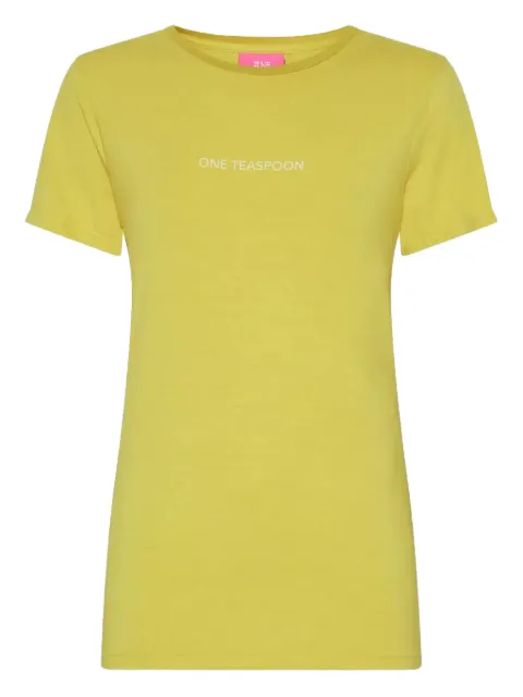 One Teaspoon playera con cuello redondo y logo