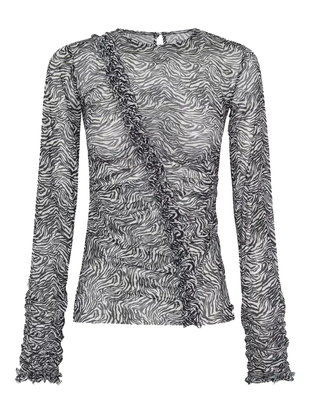 One Teaspoon zebra-pattern blouse | White | Image 1