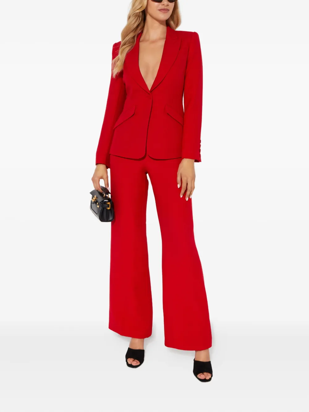 Roland Mouret Creased Trousers In Red