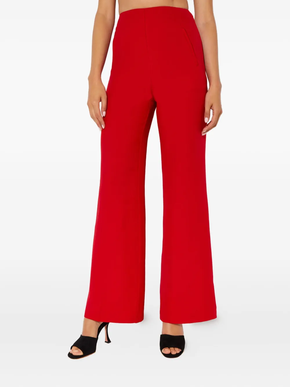 Roland Mouret Creased Trousers In Red