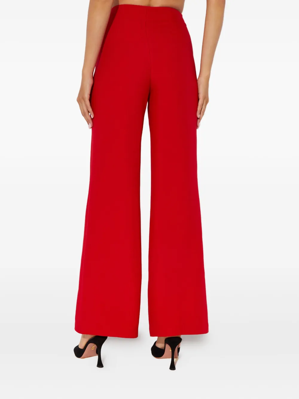 Roland Mouret Creased Trousers In Red