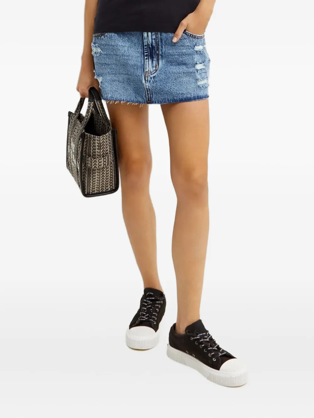 One Teaspoon Mini Denim Skirt In Blue