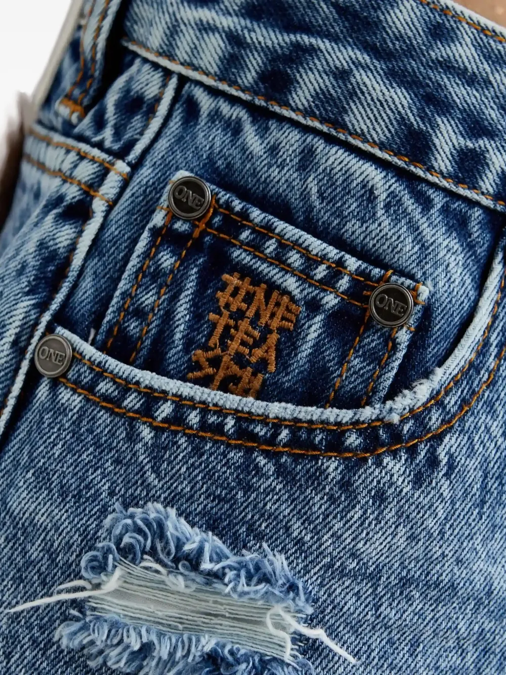One Teaspoon Mini Denim Skirt In Blue