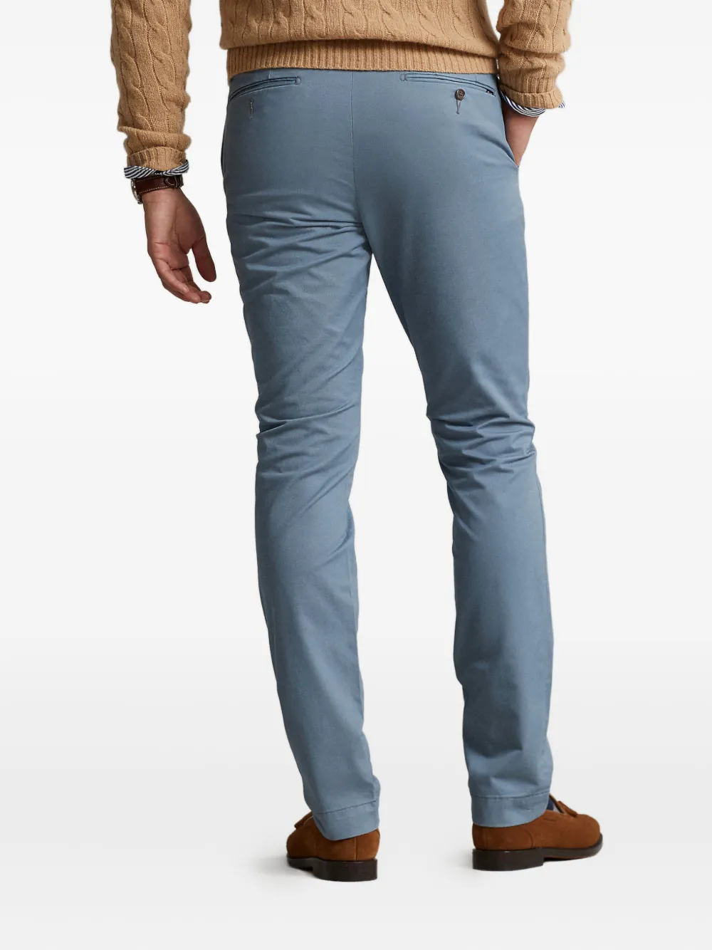 Polo Ralph Lauren Stretch Slim Fit Cotton Pants In Blue