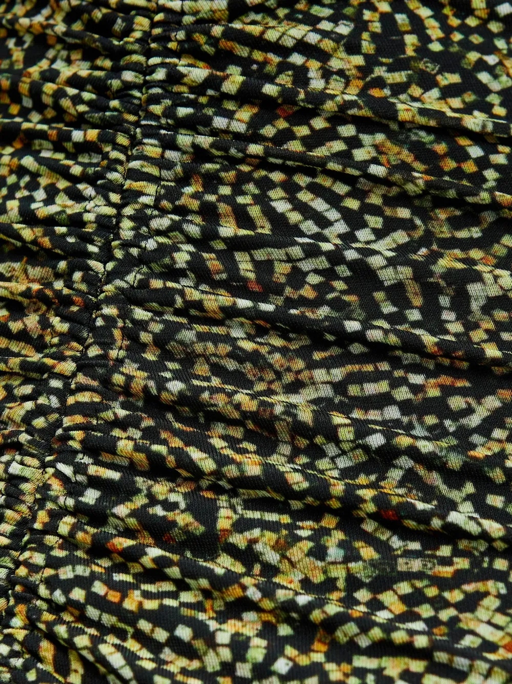 ISABEL MARANT Midi-rok met ruches en patroon Groen