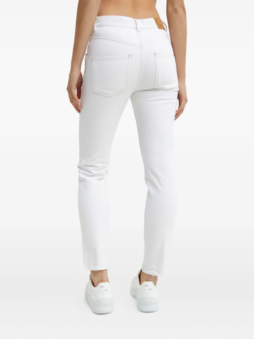 ISABEL MARANT Jeans met logopatch Wit