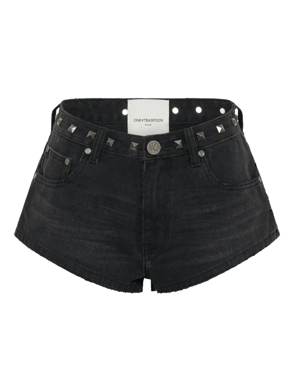One Teaspoon studded five-pockets shorts | Black | Image 1