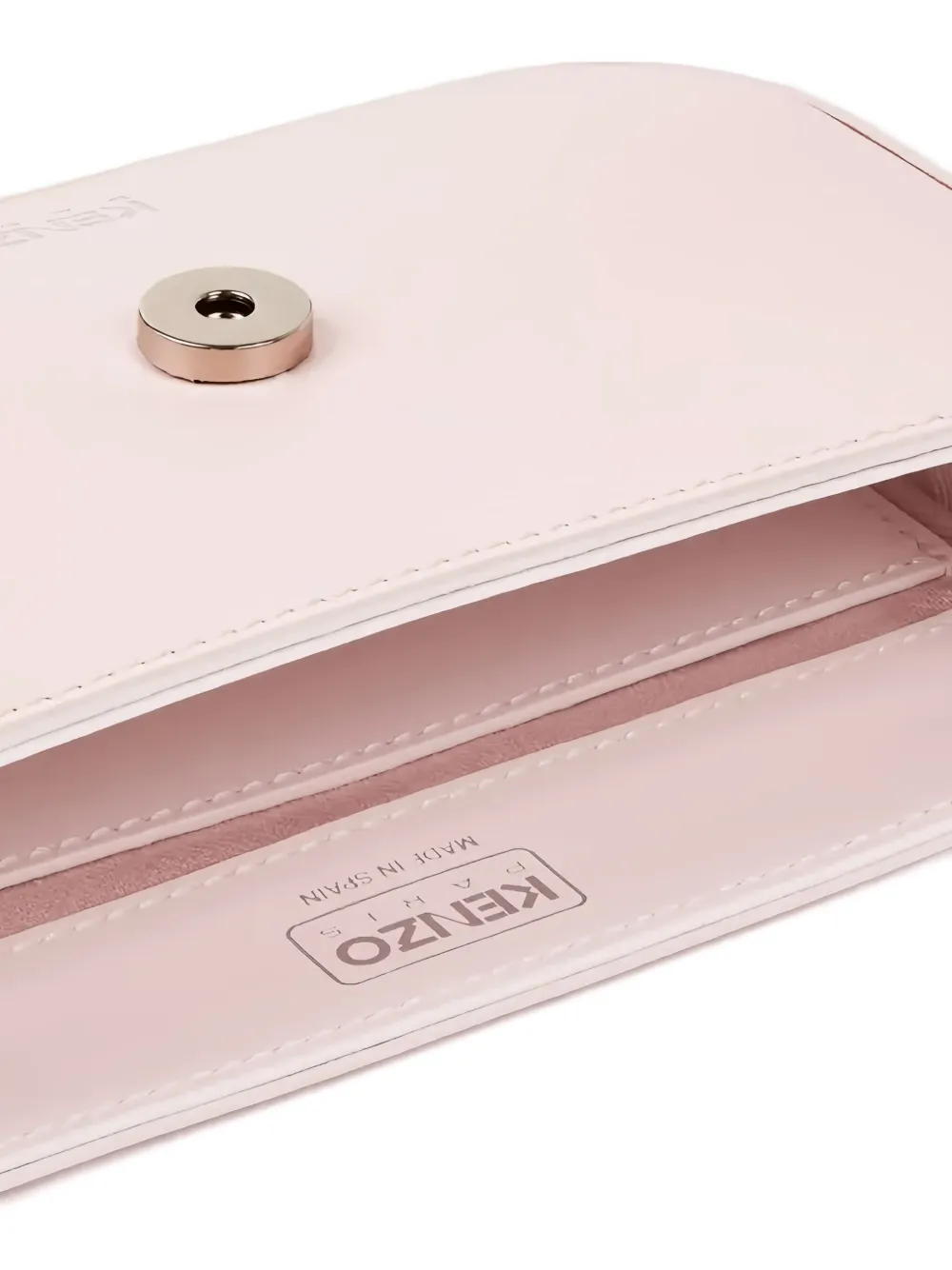 Kenzo Flower-appliqué Leather Crossbody Bag In Pink