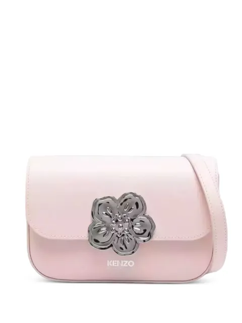 Kenzo flower-appliqué leather crossbody bag