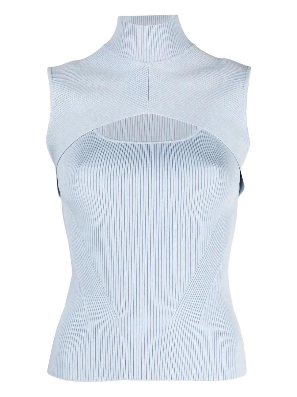 Simkhai Ribbed Cut-out Vest In Blue