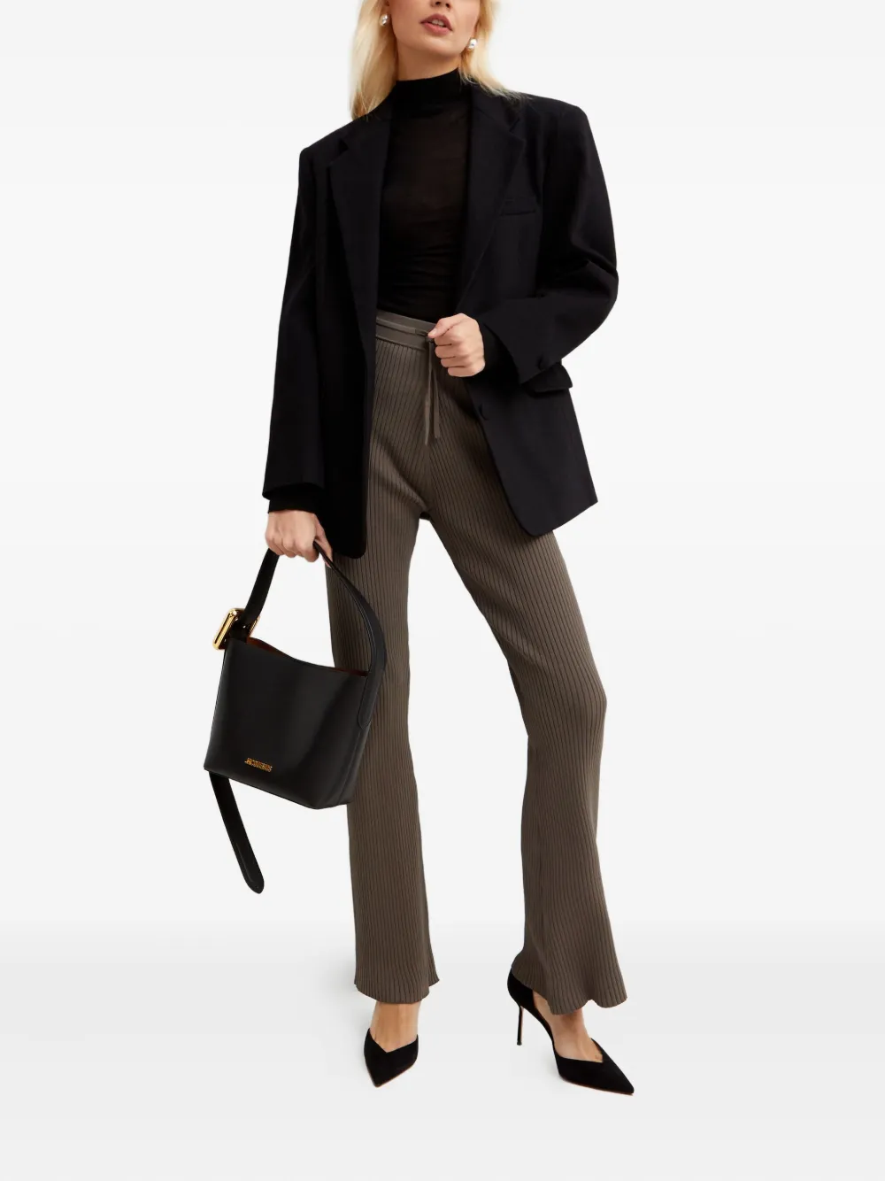 Nanushka Alea geribbelde broek - Bruin