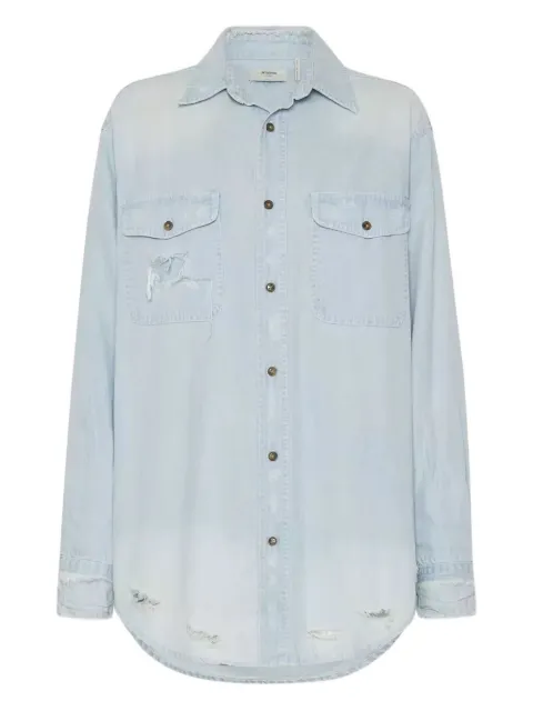 One Teaspoon camisa de tejido cambray con botones