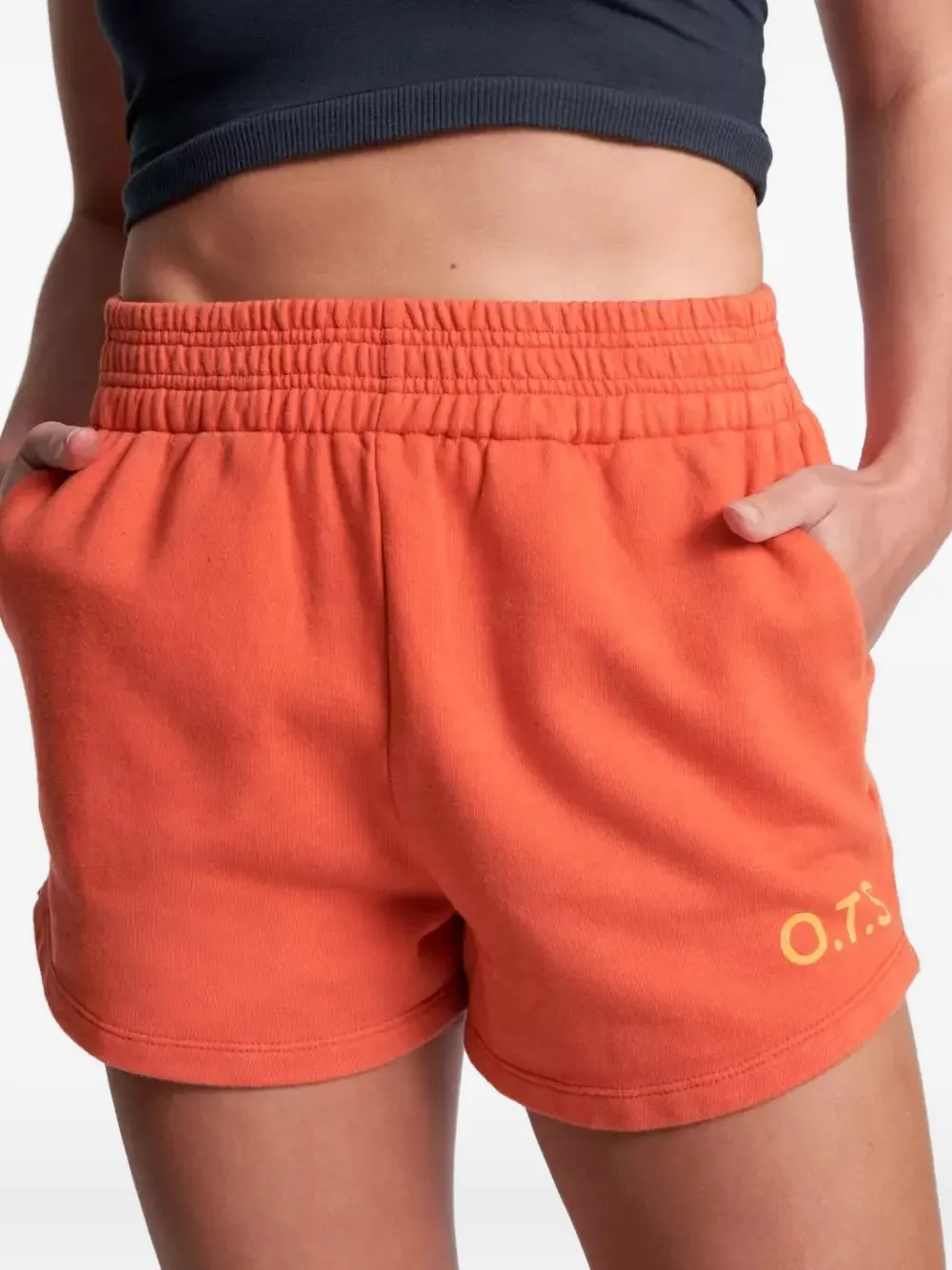 One Teaspoon Hustle elastische shorts met logo Oranje
