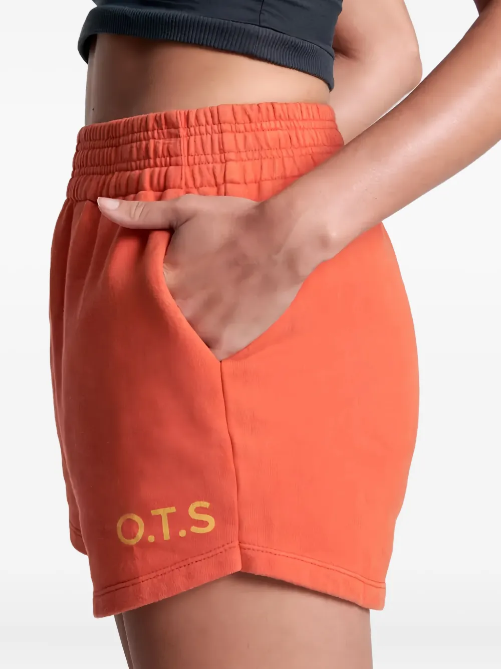 One Teaspoon Hustle elastische shorts met logo Oranje