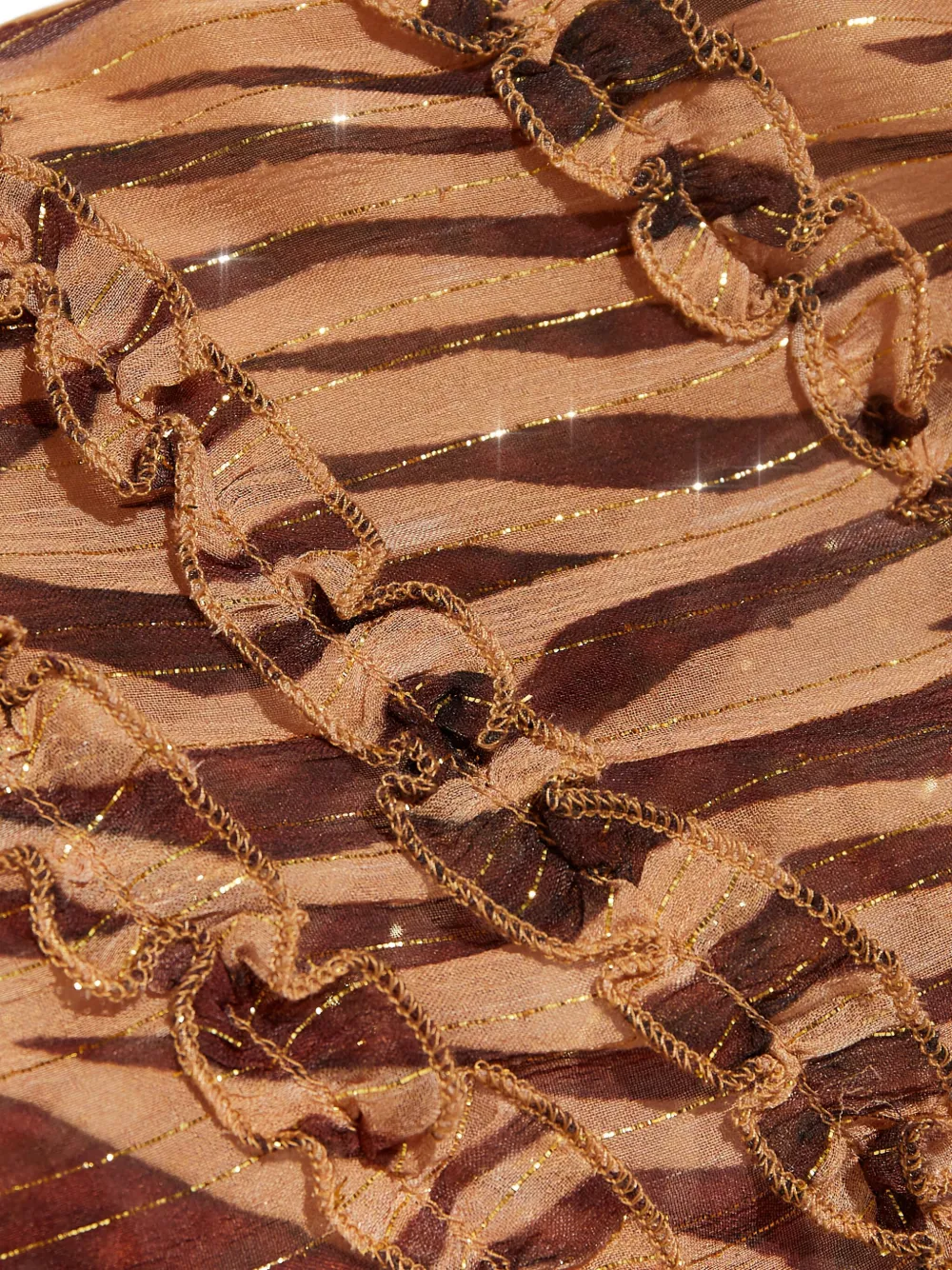 Rococo Sand Aine Animal-pattern Mini Dress In Brown