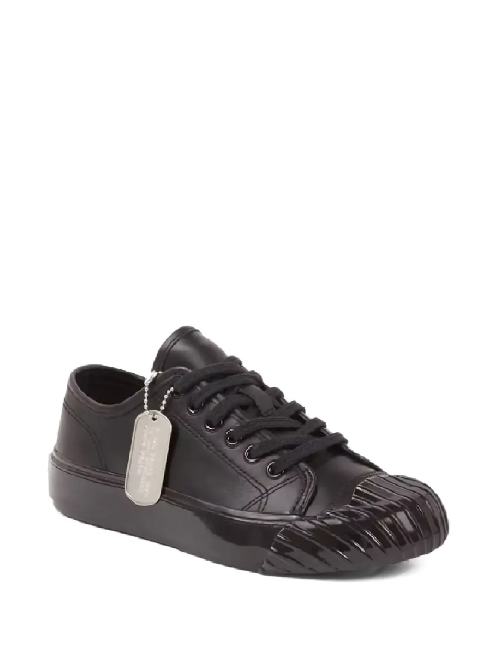 Kenzo logo-detail leather sneakers - Zwart