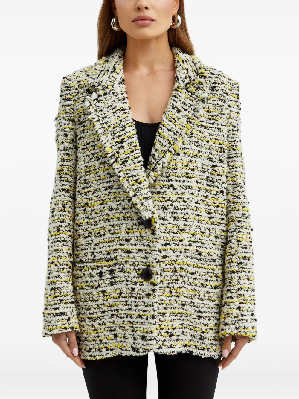 Isabel Marant Etienne Tweed Blazer In Yellow