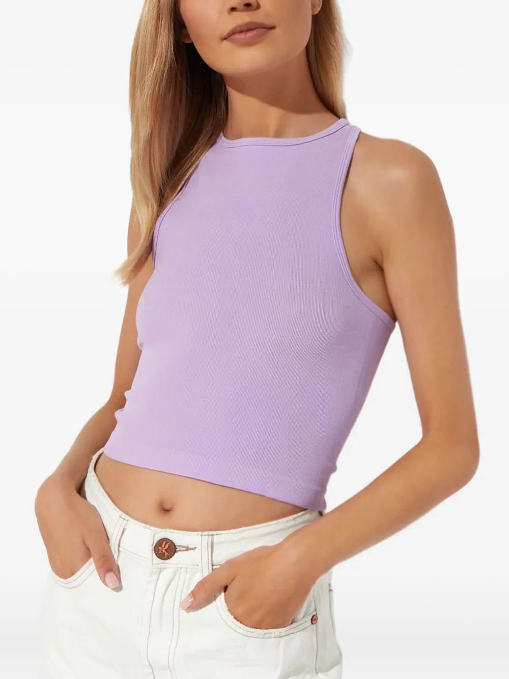 Free People Racerback Tank Top In Purple
