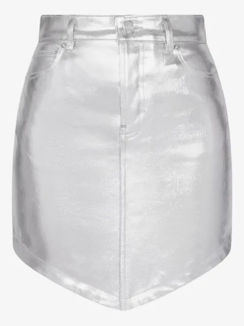 Alexandre Vauthier falda corta de mezclilla asimétrica