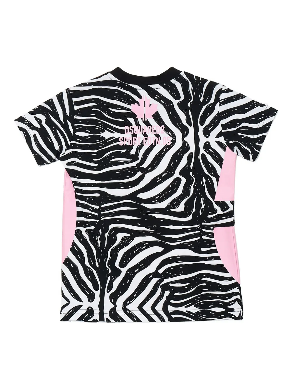 Dsquared2 Zebra-print Number T-shirt In Pink