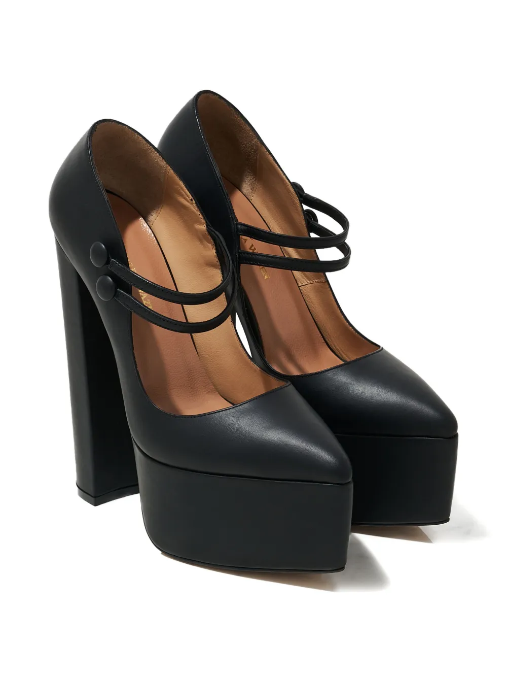 Andrea Wazen 165mm Double Jeu Platform Pumps In Black