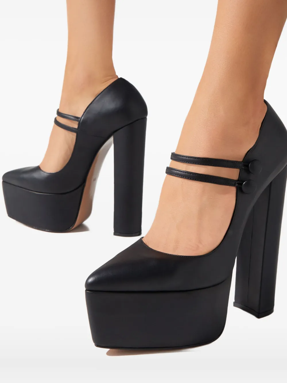 Andrea Wazen 165mm Double Jeu Platform Pumps In Black