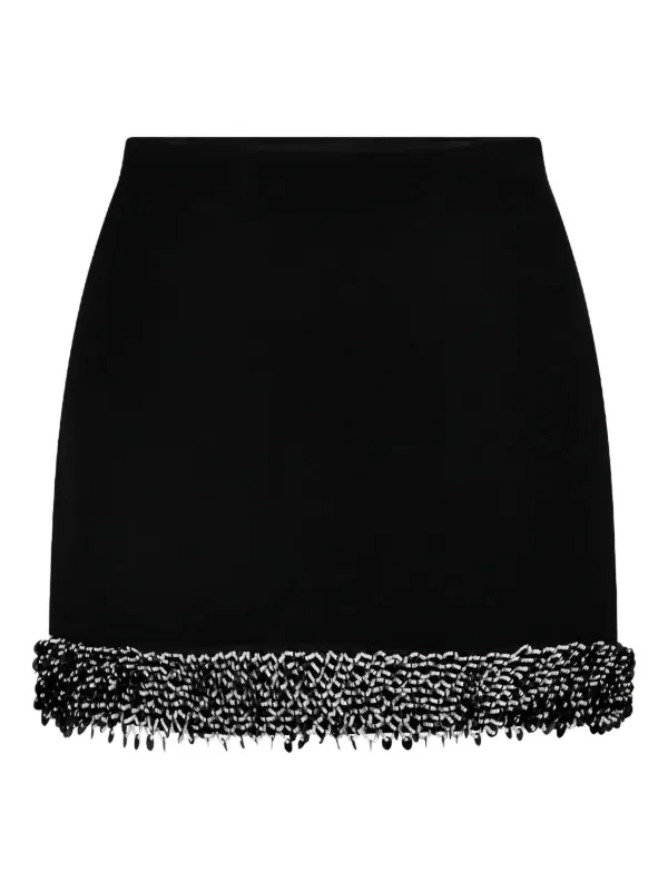 Simkhai Dua Embellished Mini Skirt in Black